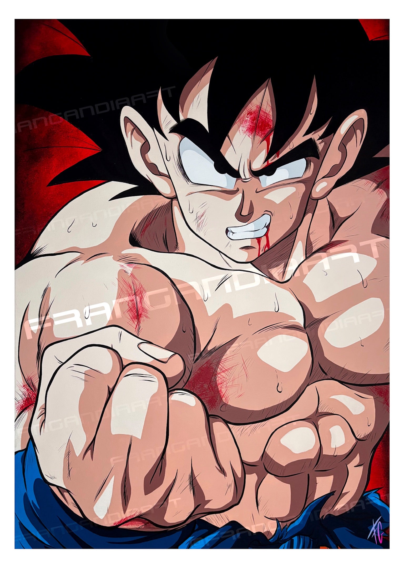 Goku Clásico | Lámina de reproducción artística | Fran Gandia Art