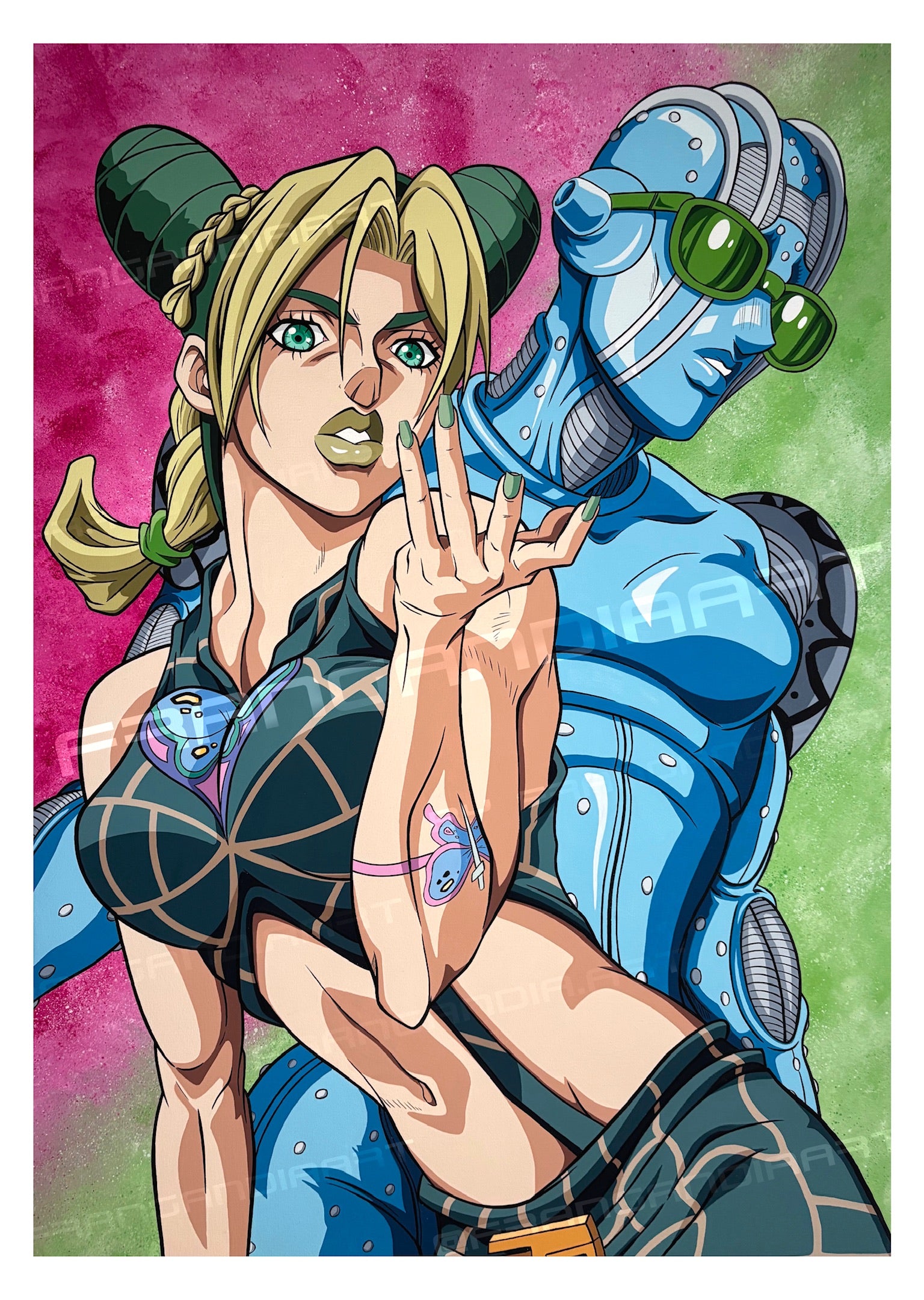 Jolyne JOJO'S | Lámina de reproducción artística | Fran Gandia Art