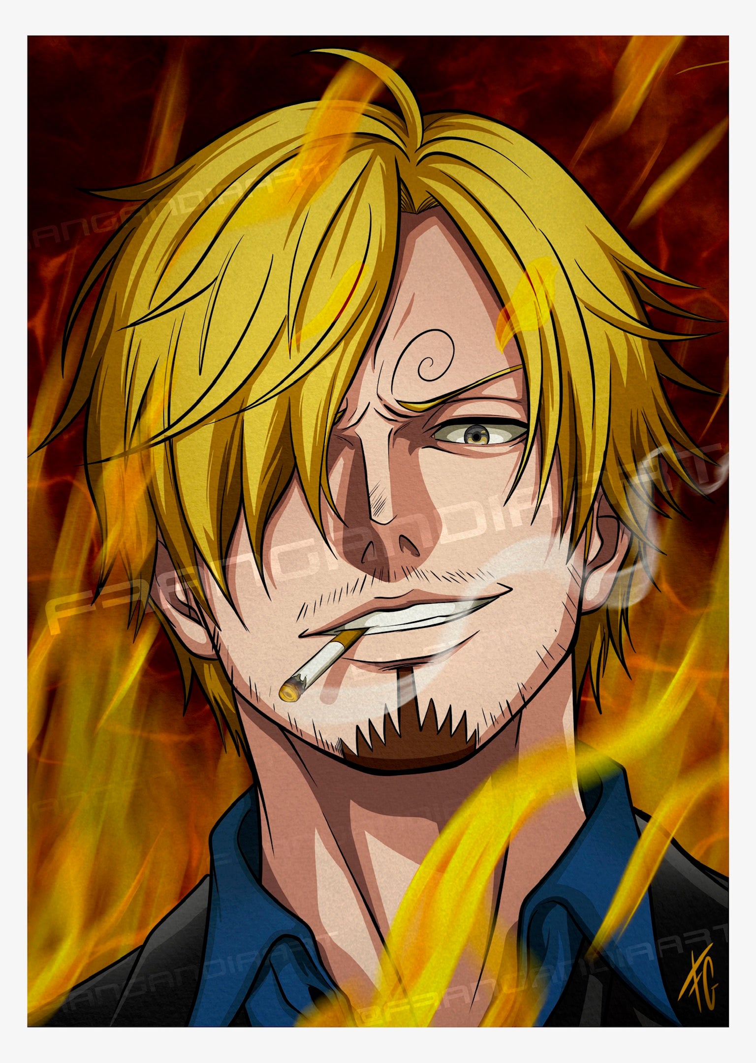 Sanji | Lámina de ilustración digital | Fran Gandia Art