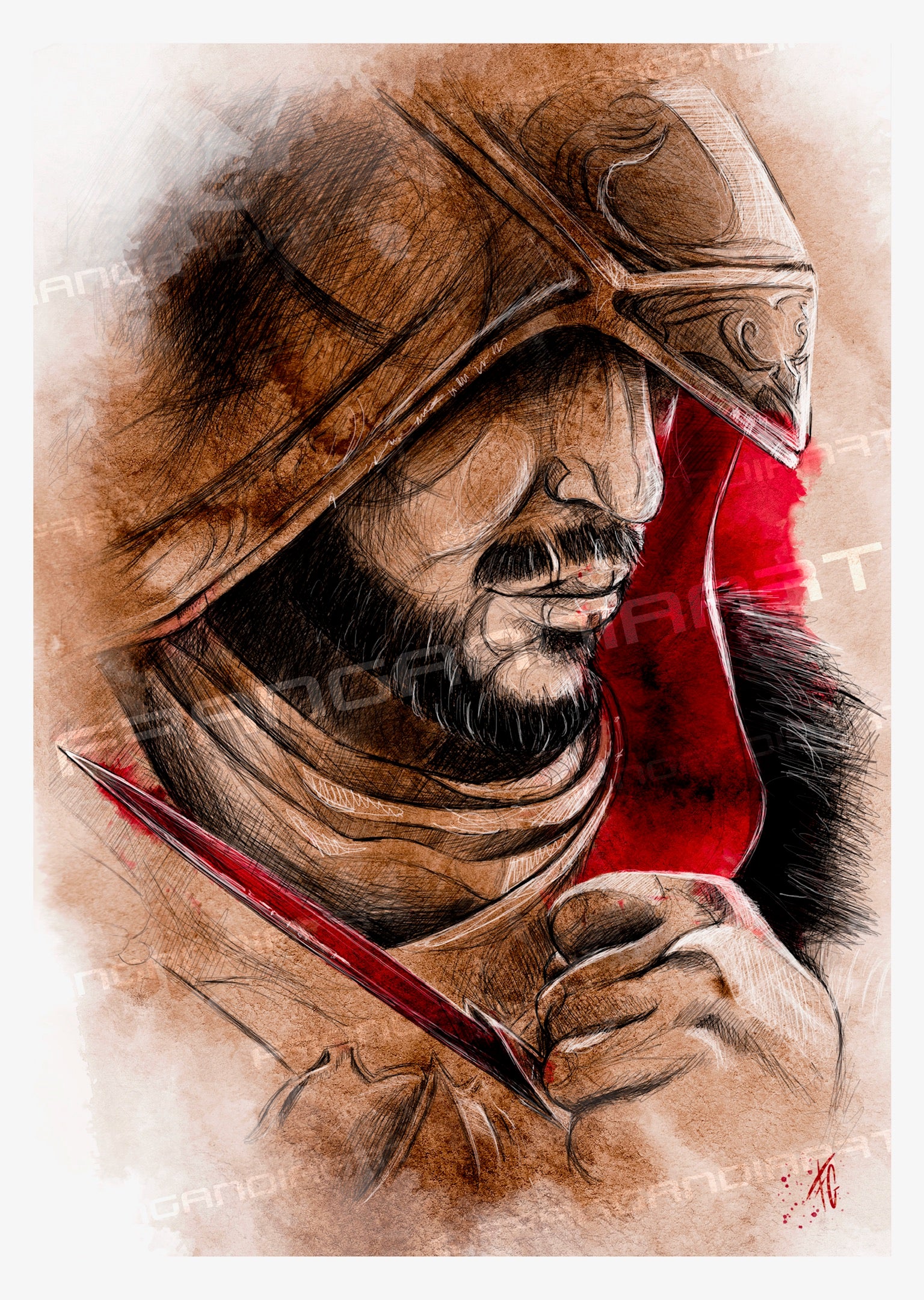 Assassin's Creed Ezio| Lámina de ilustración digital | Fran Gandia Art