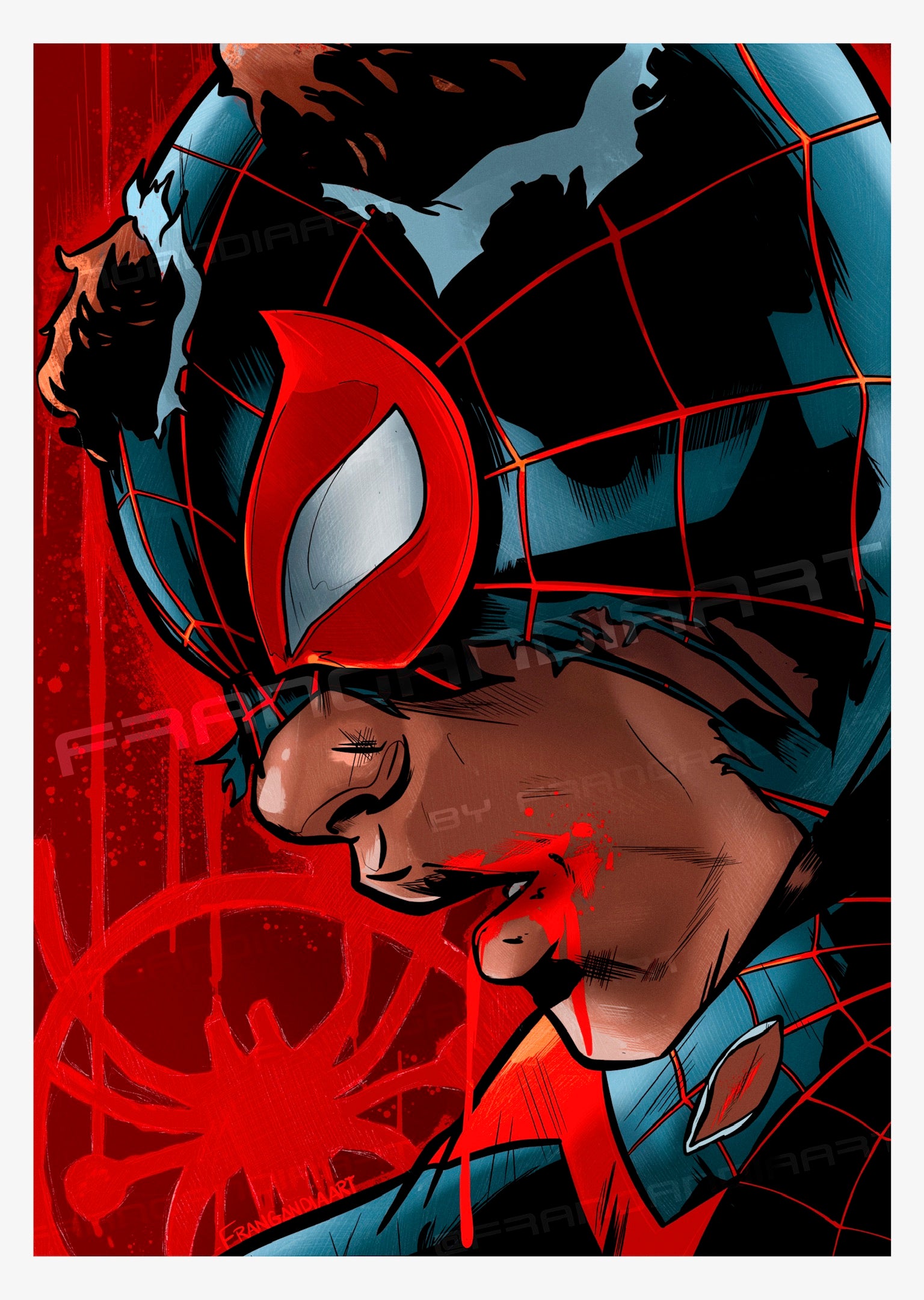 Miles Morales | Lámina de ilustración digital | Fran Gandia Art