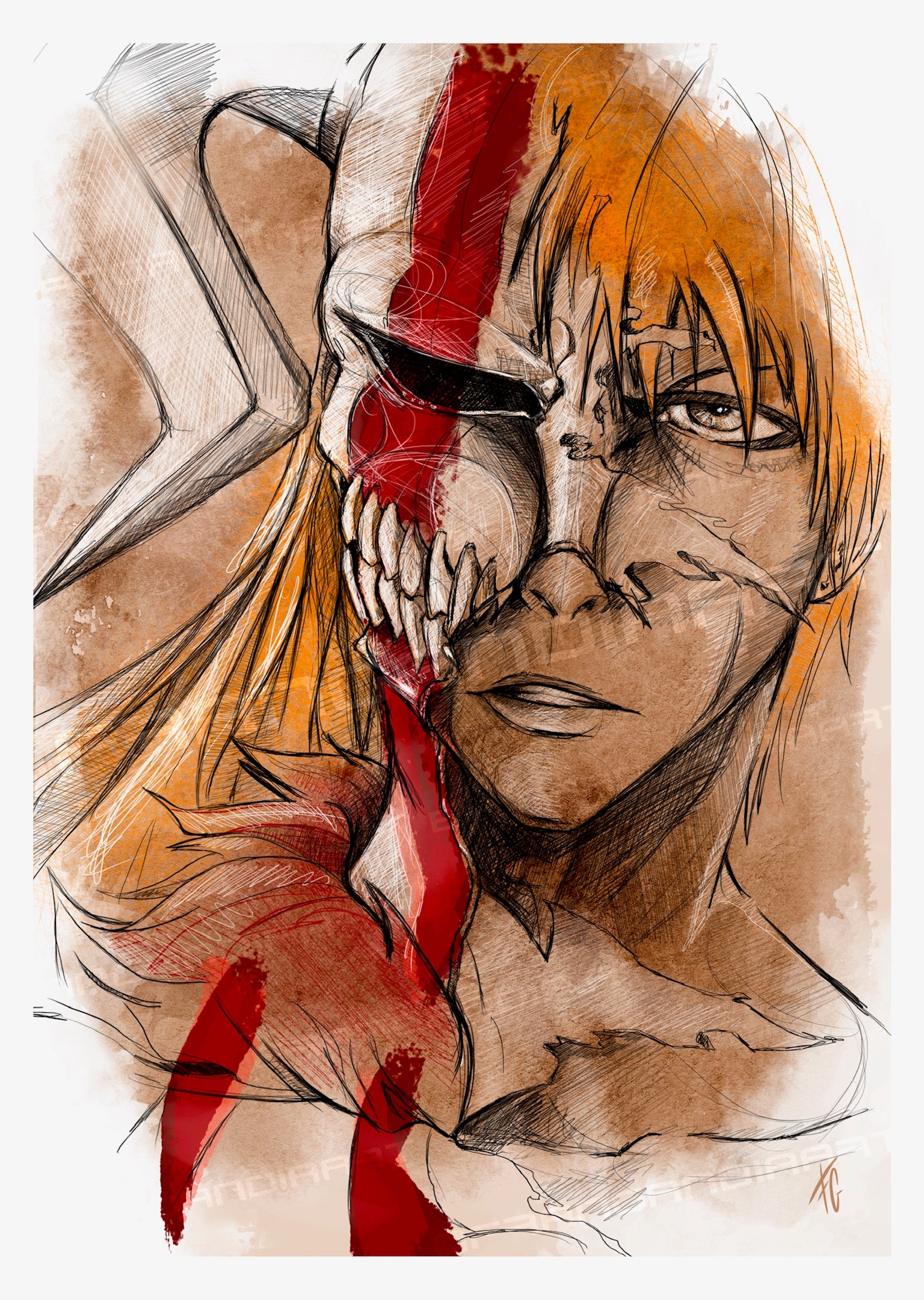Ichigo | Lámina de ilustración digital | Fran Gandia Art