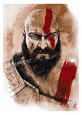 God of War Kratos  | Lámina de ilustración digital | Fran Gandia Art